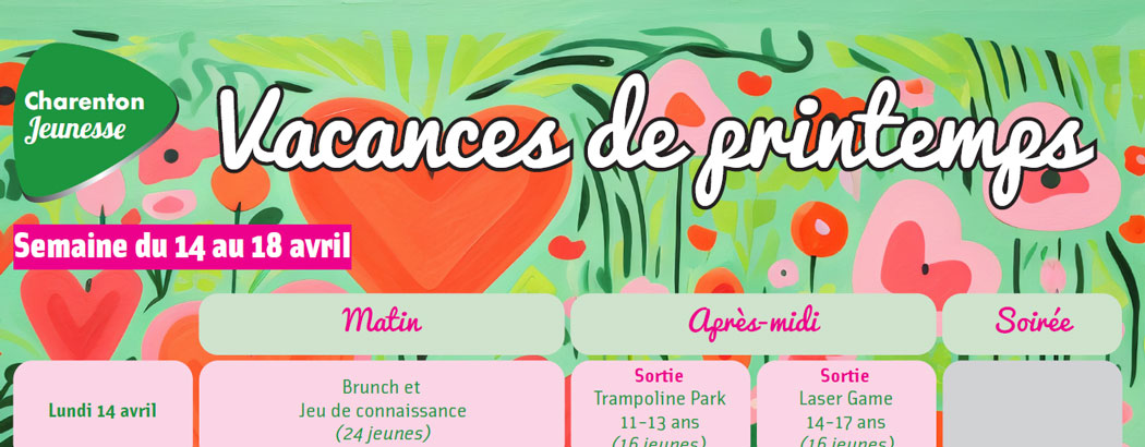 Vacances printemps SMJ 2025