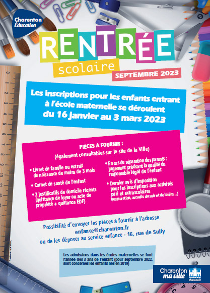 Rentrée scolaire 2023/2024